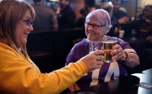 Cheers at Riverside Grill in Downtown Bettendorf, IA