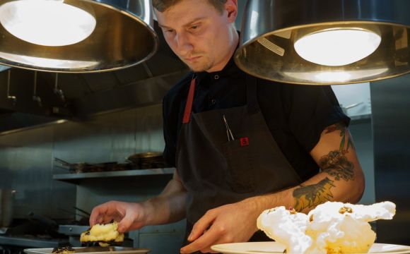 Chef preparing a meal 