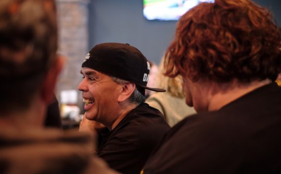 Watchign football at Riverside Grill in Downtown Bettendorf, IA