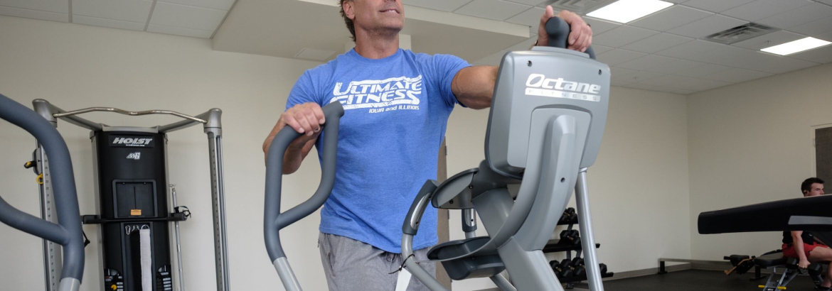 man on elliptical