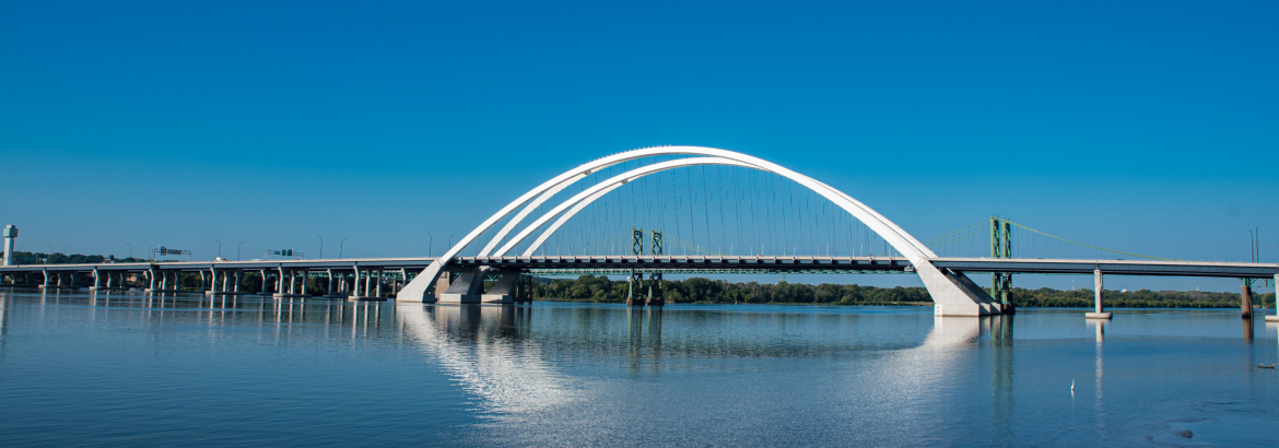 White Bridge with clear blue sky